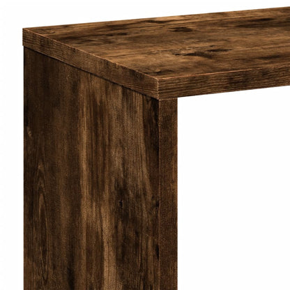 Room Divider Bookcase Smoked Oak 67x25x161,5 cm Engineered Wood