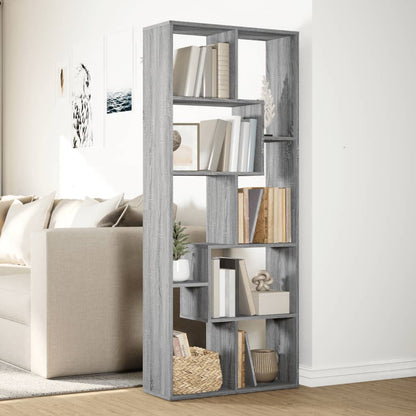 Room Divider Bookcase Grey Sonoma 67x25x161,5 cm Engineered Wood