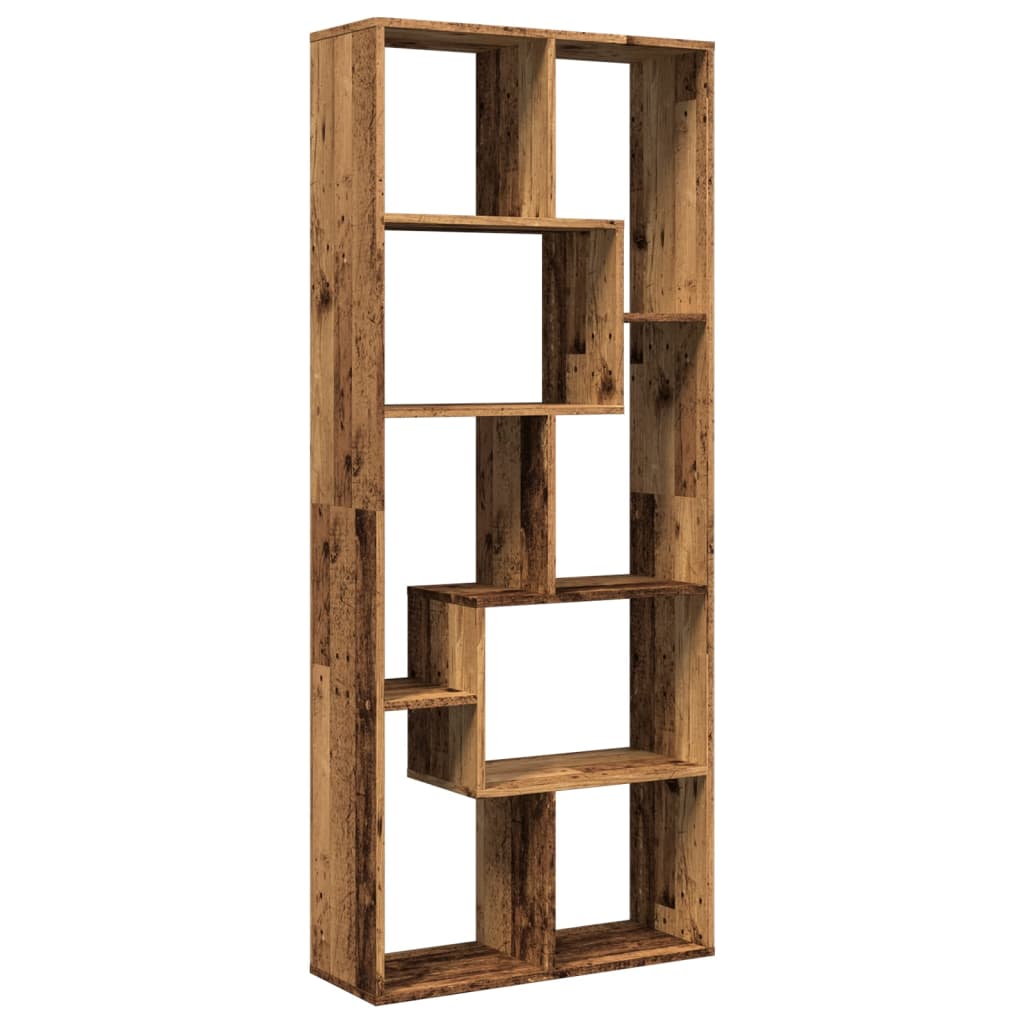 Room Divider Bookcase Old Wood 67x25x161,5 cm Engineered Wood