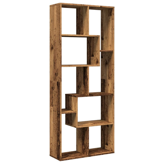 Room Divider Bookcase Old Wood 67x25x161,5 cm Engineered Wood