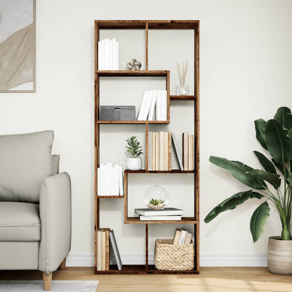 Room Divider Bookcase Old Wood 67x25x161,5 cm Engineered Wood