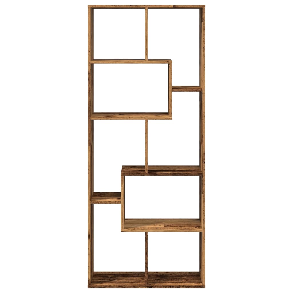 Room Divider Bookcase Old Wood 67x25x161,5 cm Engineered Wood
