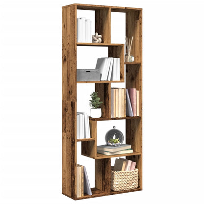 Room Divider Bookcase Old Wood 67x25x161,5 cm Engineered Wood