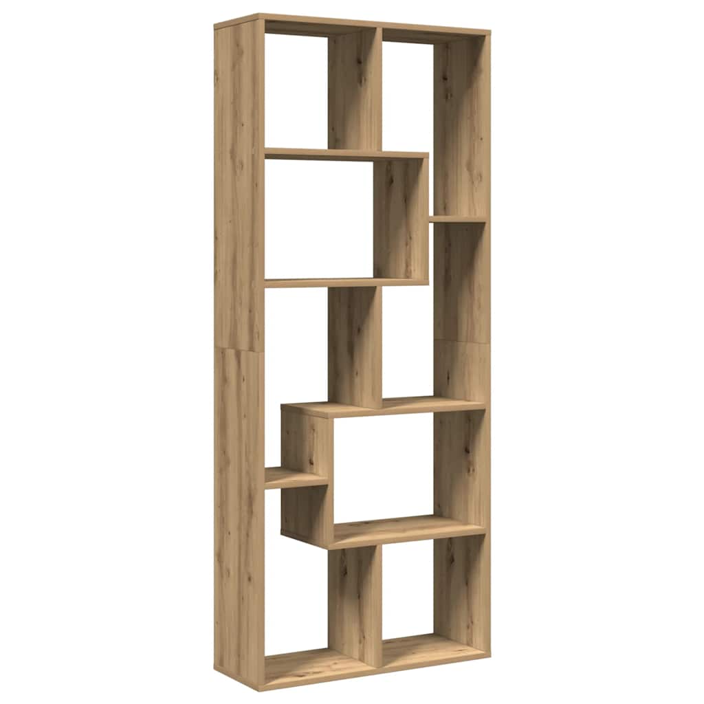 Room Divider Bookcase Artisan Oak 67x25x161.5cm Engineered Wood