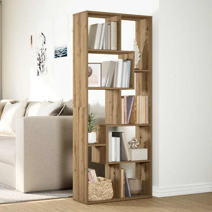 Room Divider Bookcase Artisan Oak 67x25x161.5cm Engineered Wood