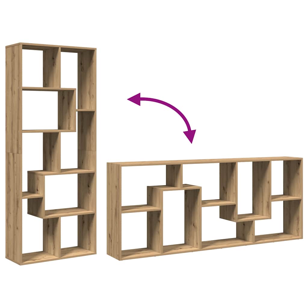 Room Divider Bookcase Artisan Oak 67x25x161.5cm Engineered Wood