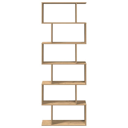 Room Divider Bookcase 6-Tier Artisan Oak 70x24x193 cm Engineered Wood