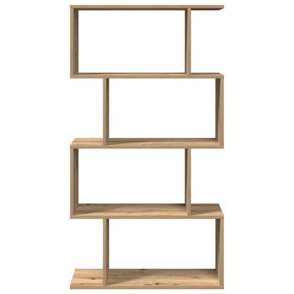 Room Divider Bookcase 4-Tier Artisan Oak 70x24x129 cm Engineered Wood