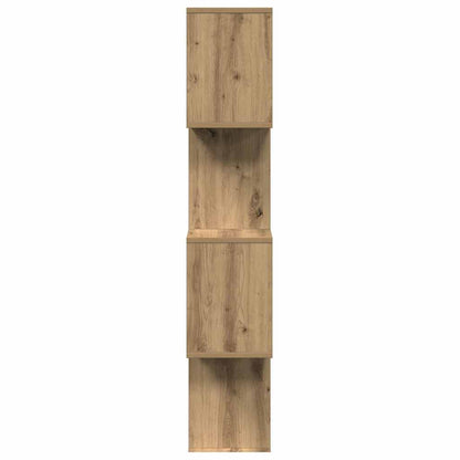 Room Divider Bookcase 4-Tier Artisan Oak 70x24x129 cm Engineered Wood