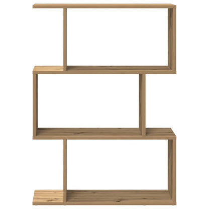 Room Divider Bookcase 3-Tier Artisan Oak 70x24x97 cm Engineered Wood