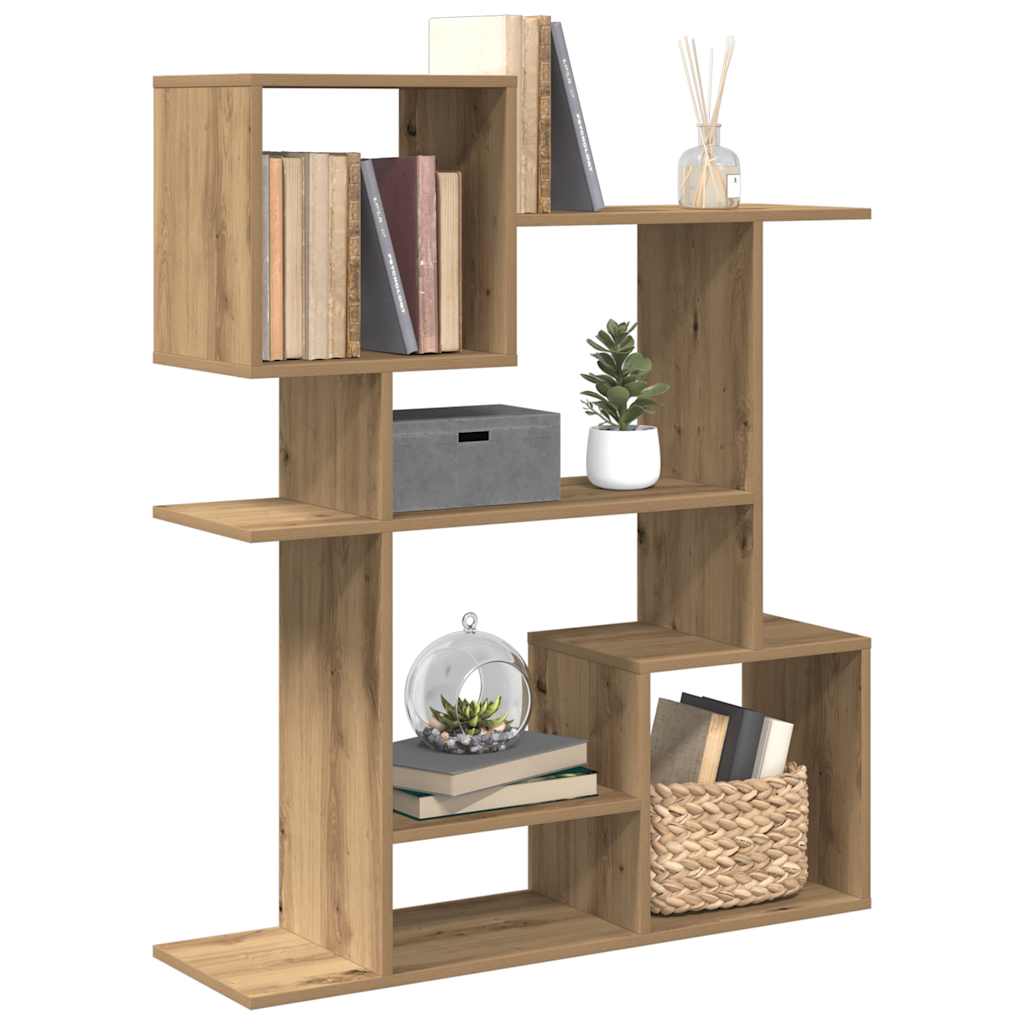 Room Divider Bookcase Artisan Oak 92x29x112 cm Engineered Wood