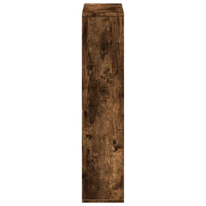 Bookcase Smoked Oak 63x20x90 cm Engineered Wood