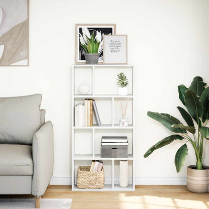 Bookcase White 60x20x120,5 cm Engineered Wood