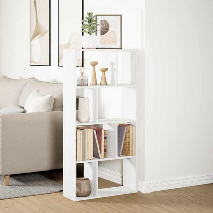 Bookcase White 60x20x120,5 cm Engineered Wood