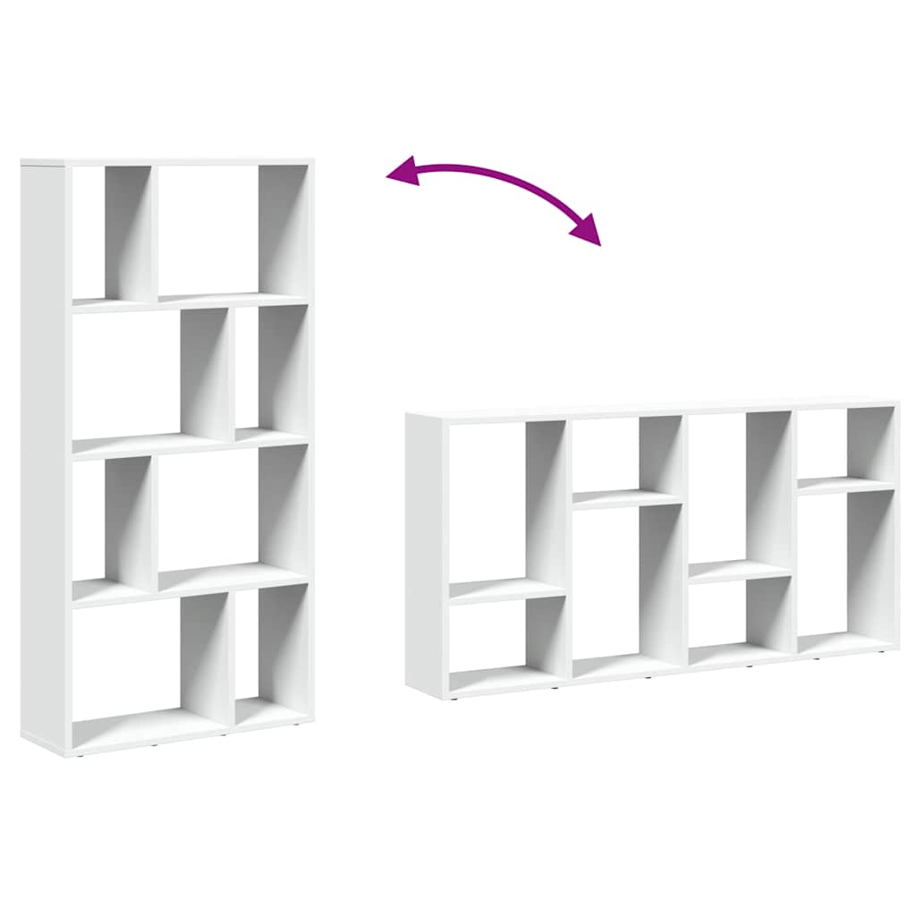 Bookcase White 60x20x120,5 cm Engineered Wood