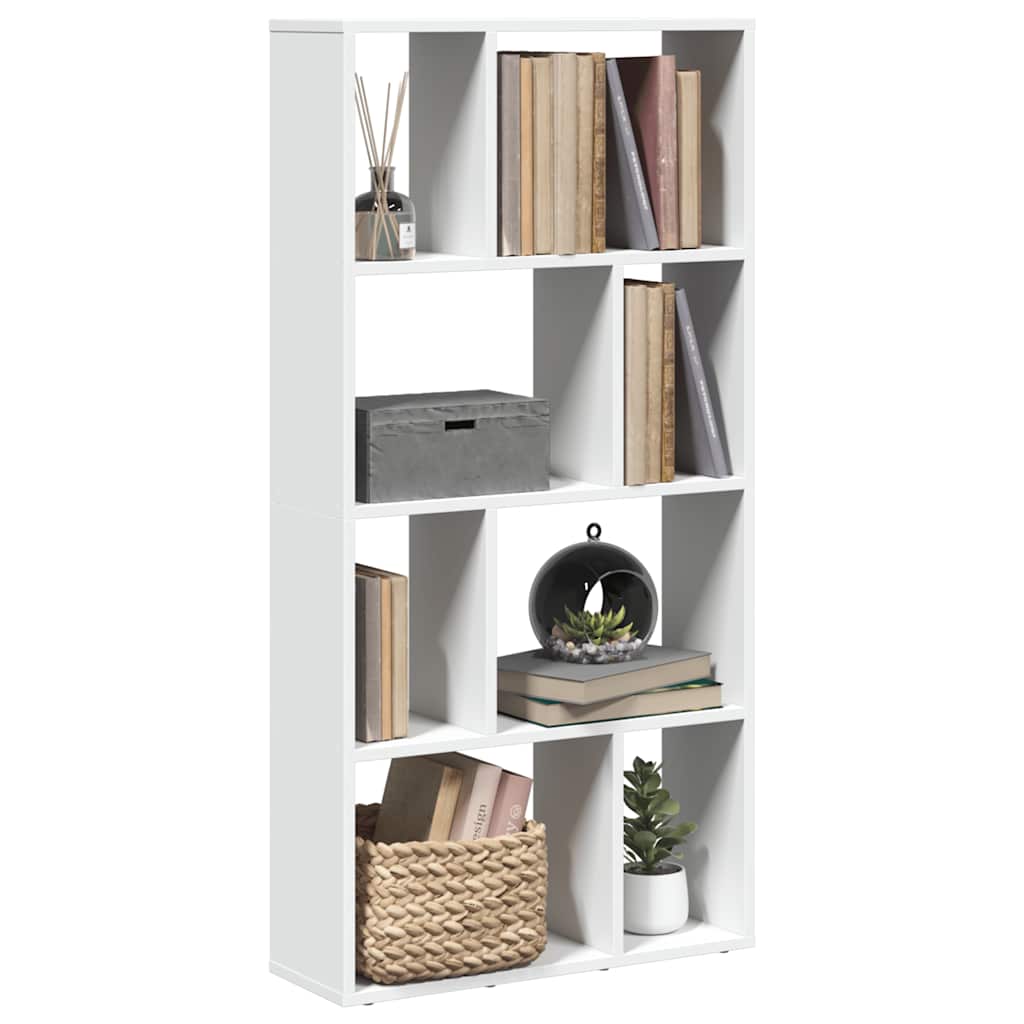 Bookcase White 60x20x120,5 cm Engineered Wood