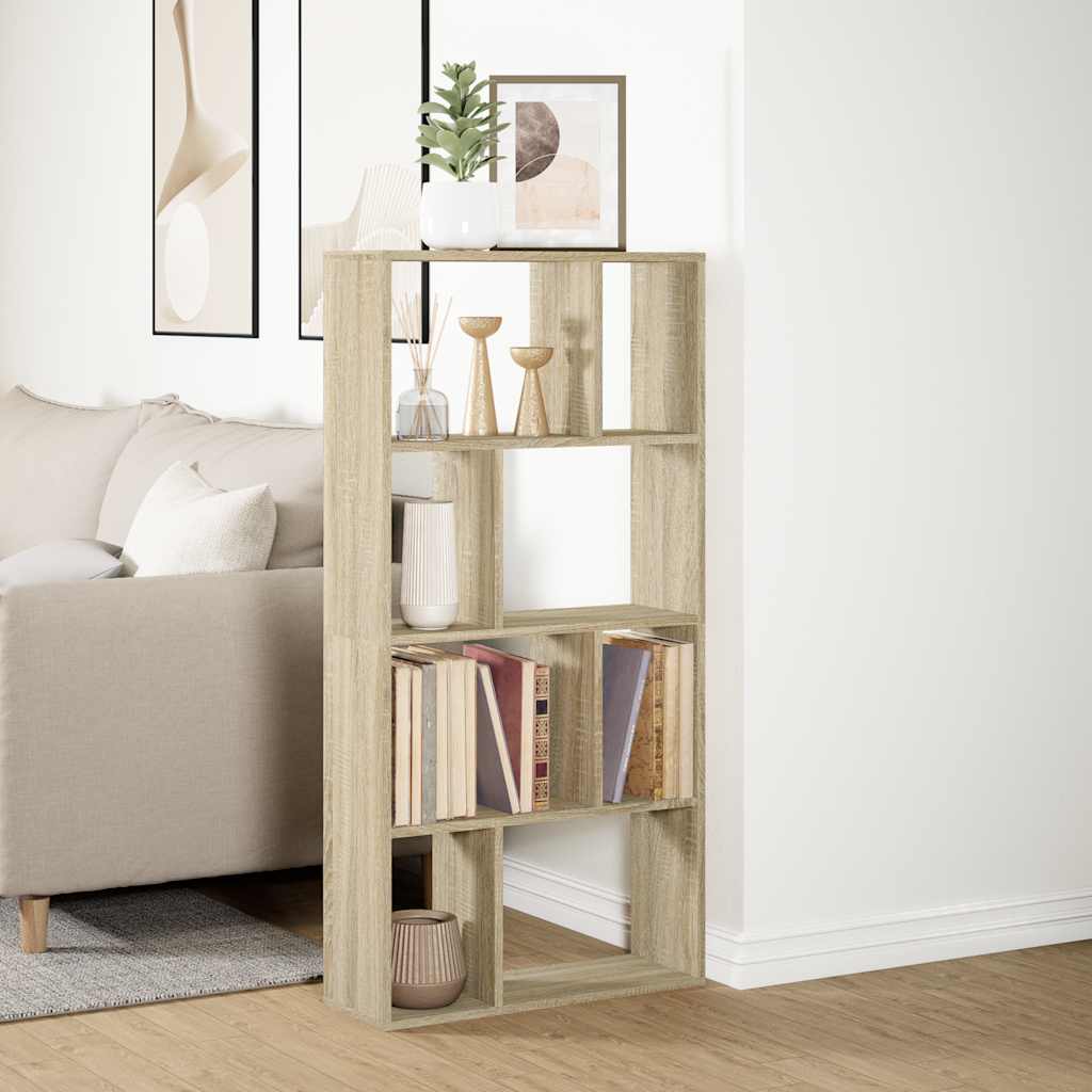 Bookcase Sonoma Oak 60x20x120,5 cm Engineered Wood