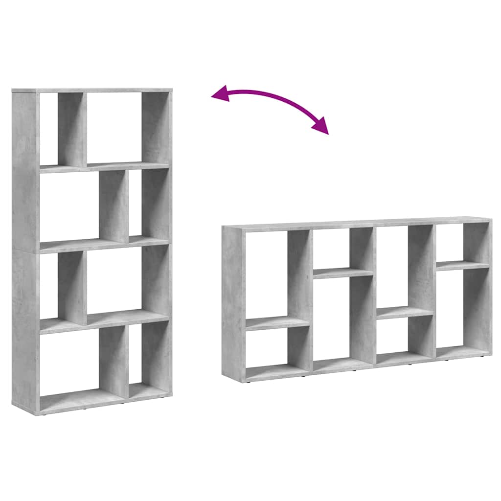 Bookcase Concrete Grey 60x20x120,5 cm Engineered Wood
