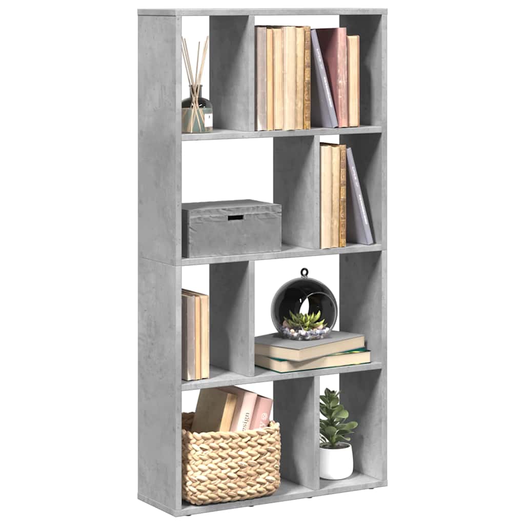 Bookcase Concrete Grey 60x20x120,5 cm Engineered Wood