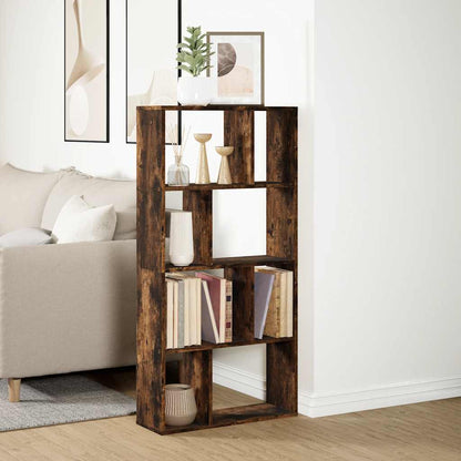 Bookcase Smoked Oak 60x20x120,5 cm Engineered Wood