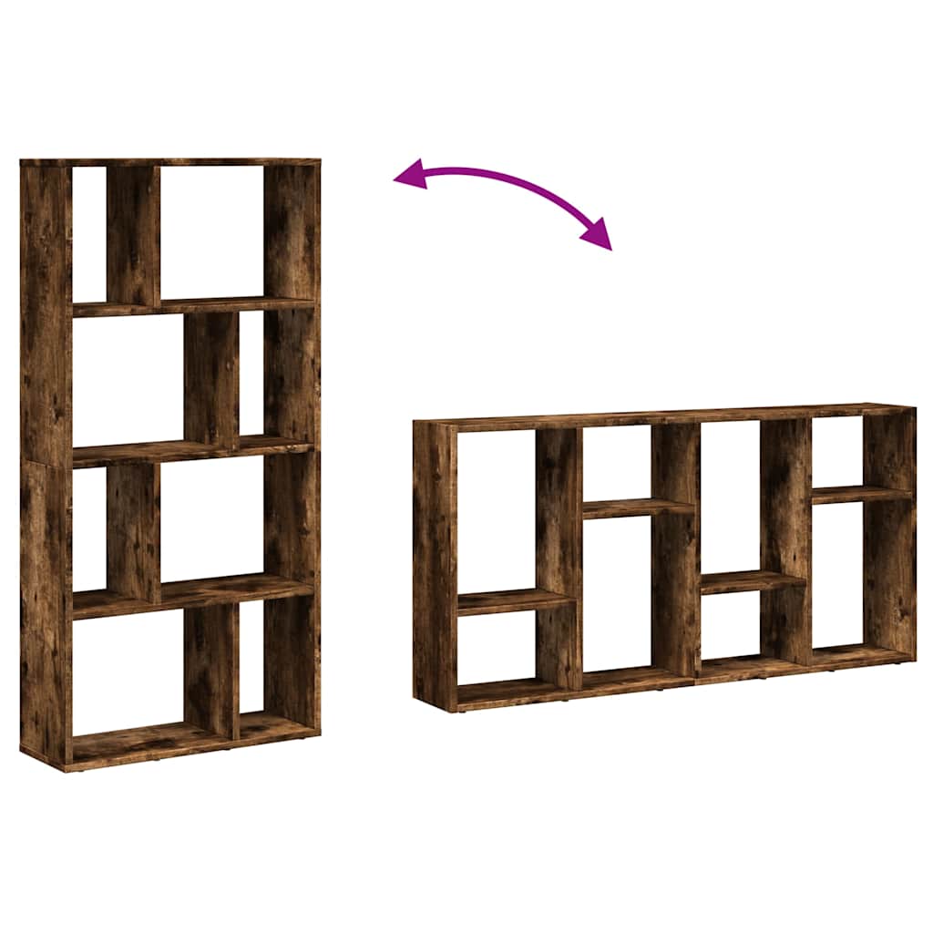 Bookcase Smoked Oak 60x20x120,5 cm Engineered Wood