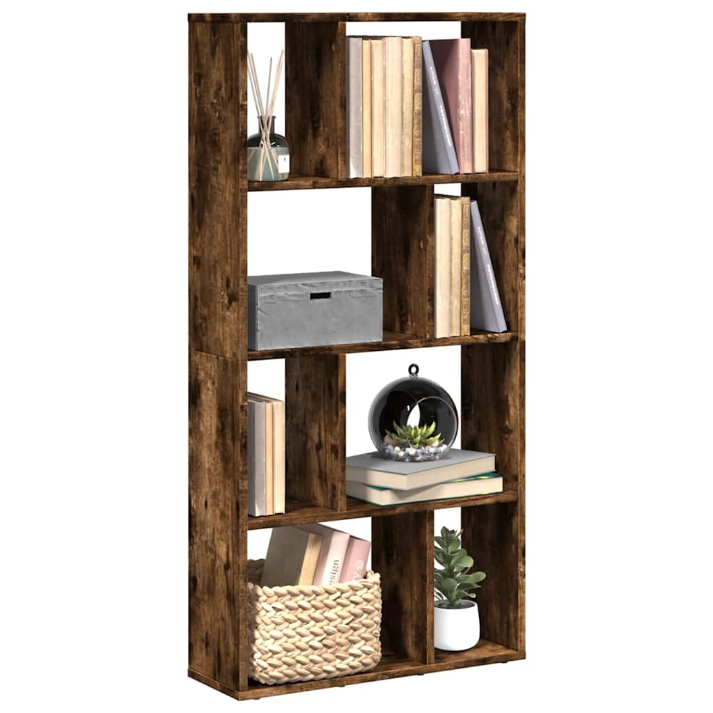 Bookcase Smoked Oak 60x20x120,5 cm Engineered Wood