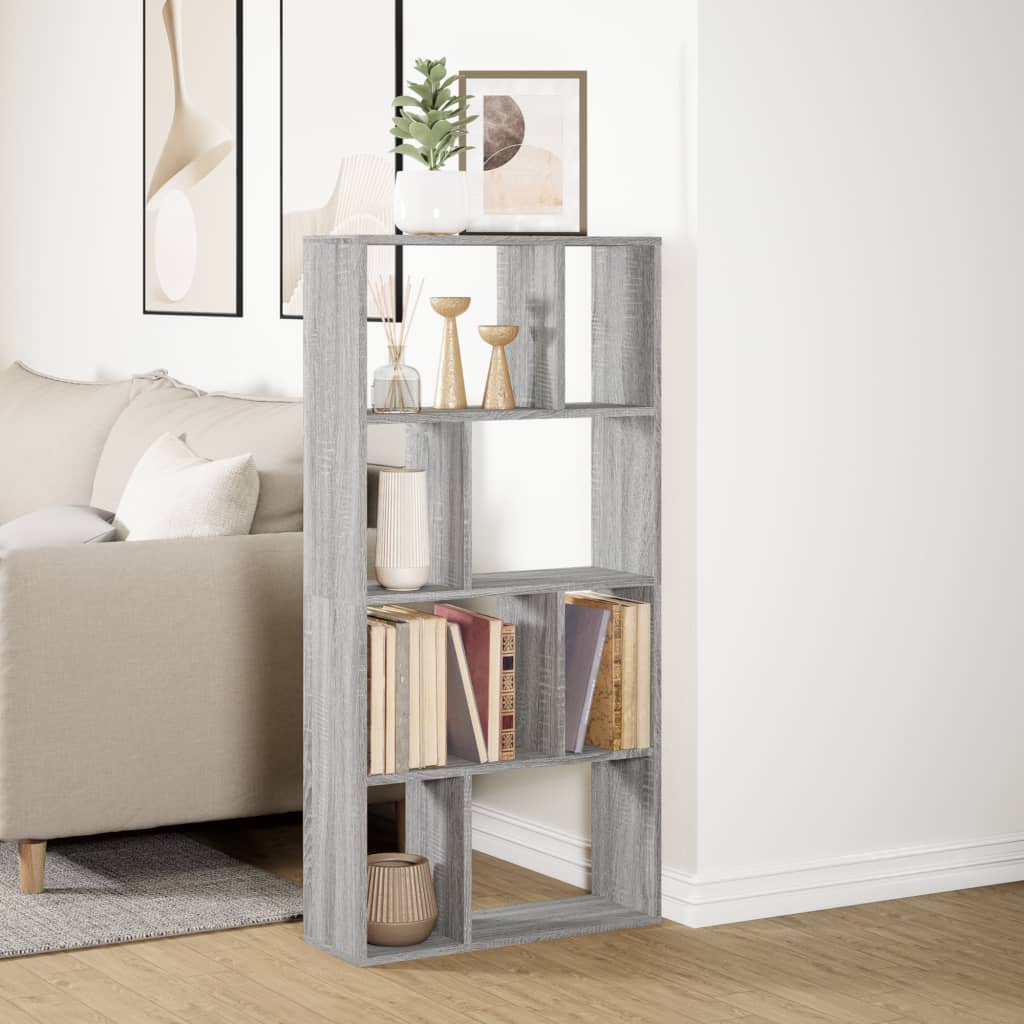 Bookcase Grey Sonoma 60x20x120.5 cm Engineered Wood