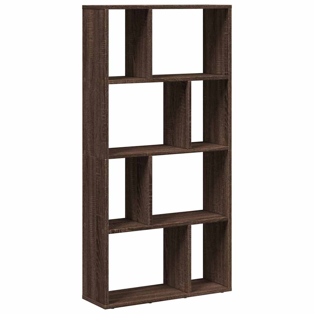 Bookcase Brown Oak 60x20x120.5 cm Engineered Wood