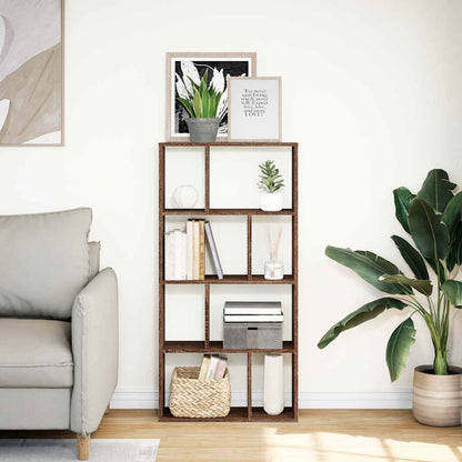 Bookcase Brown Oak 60x20x120.5 cm Engineered Wood