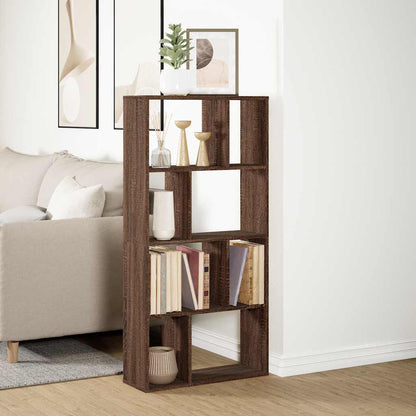 Bookcase Brown Oak 60x20x120.5 cm Engineered Wood