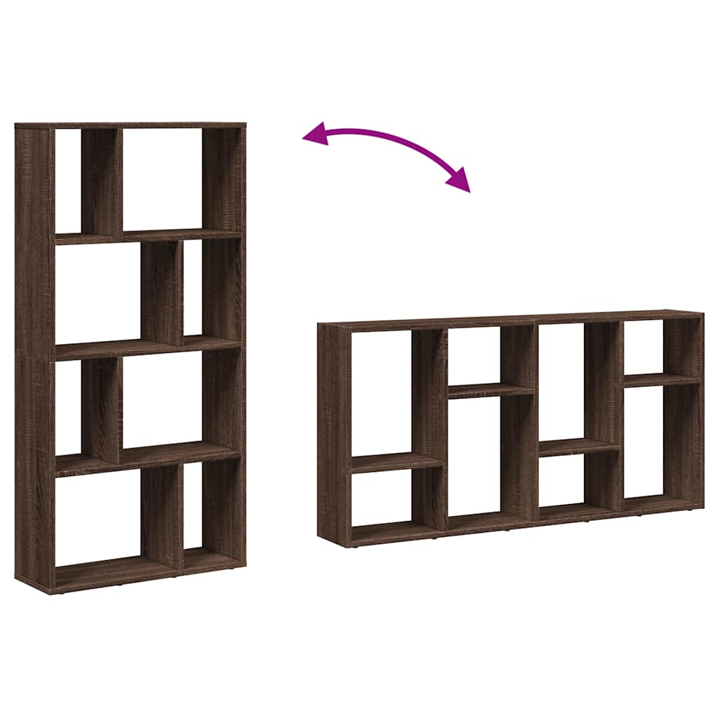 Bookcase Brown Oak 60x20x120.5 cm Engineered Wood