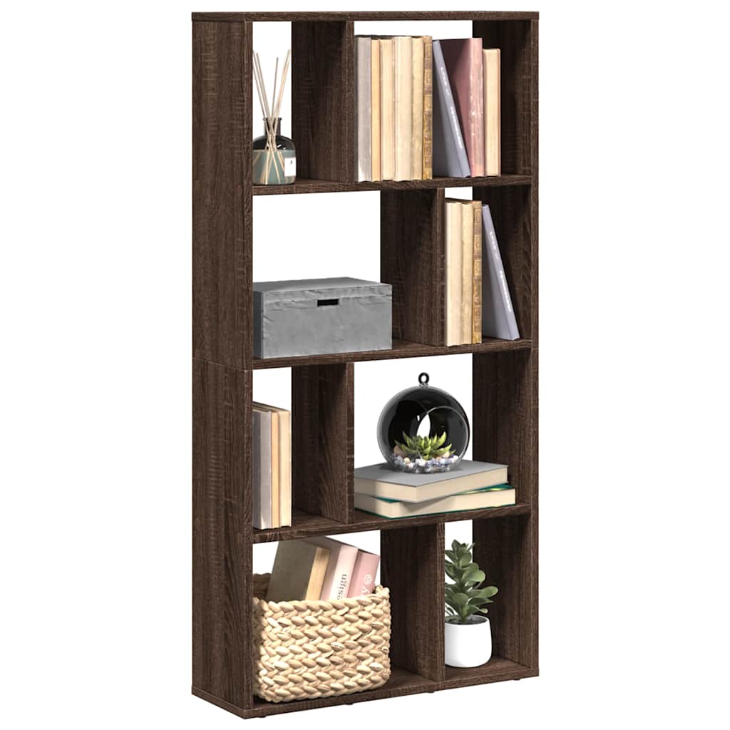 Bookcase Brown Oak 60x20x120.5 cm Engineered Wood