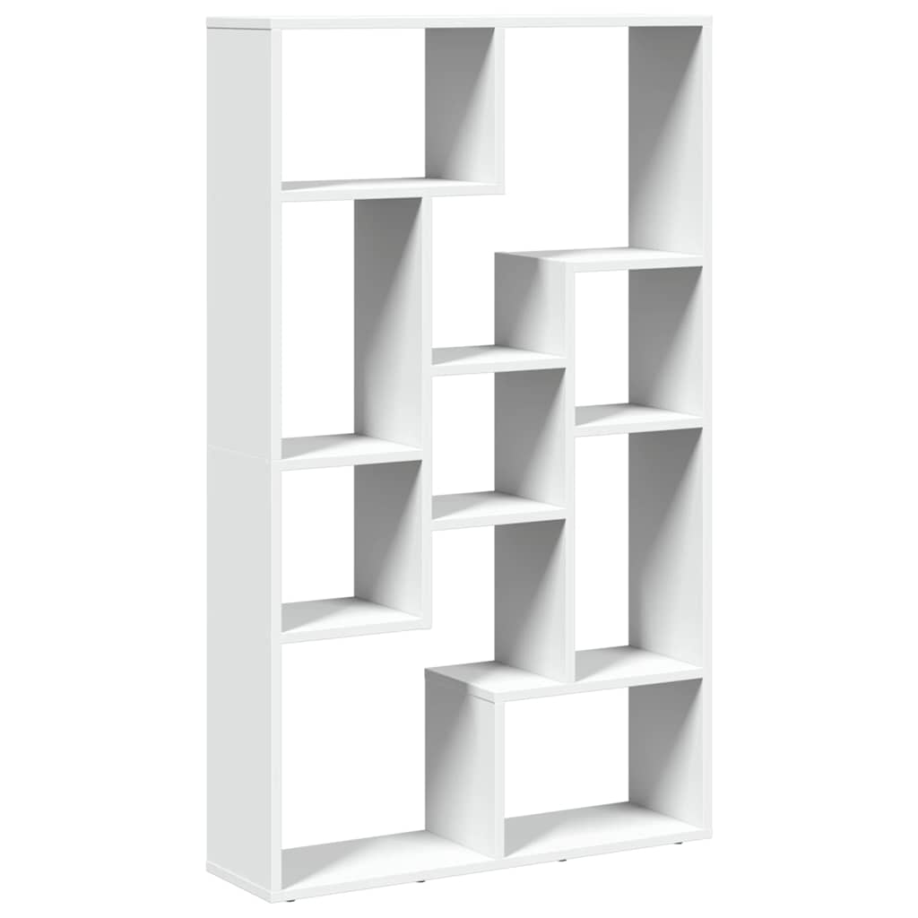 Bookcase White 72x20x120,5 cm Engineered Wood