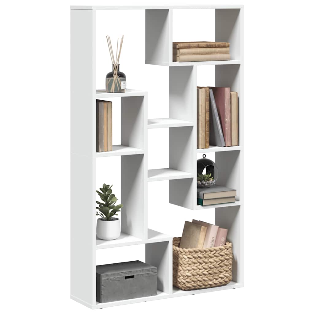 Bookcase White 72x20x120,5 cm Engineered Wood