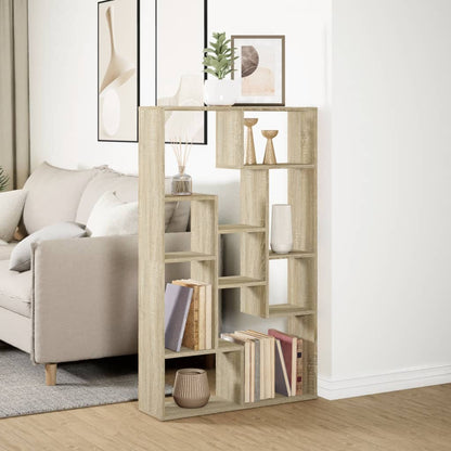Bookcase Sonoma Oak 72x20x120.5 cm Engineered Wood