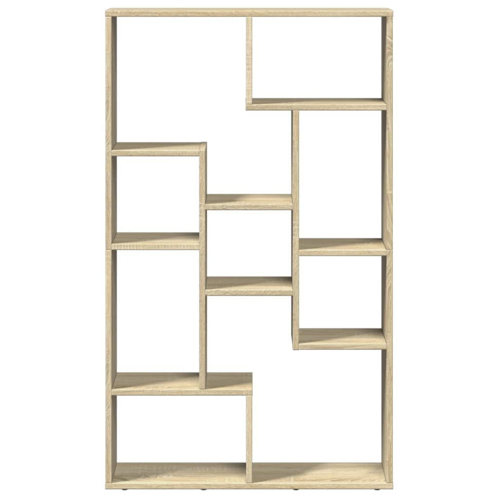 Bookcase Sonoma Oak 72x20x120.5 cm Engineered Wood