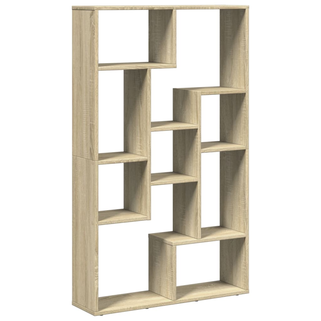 Bookcase Sonoma Oak 72x20x120.5 cm Engineered Wood