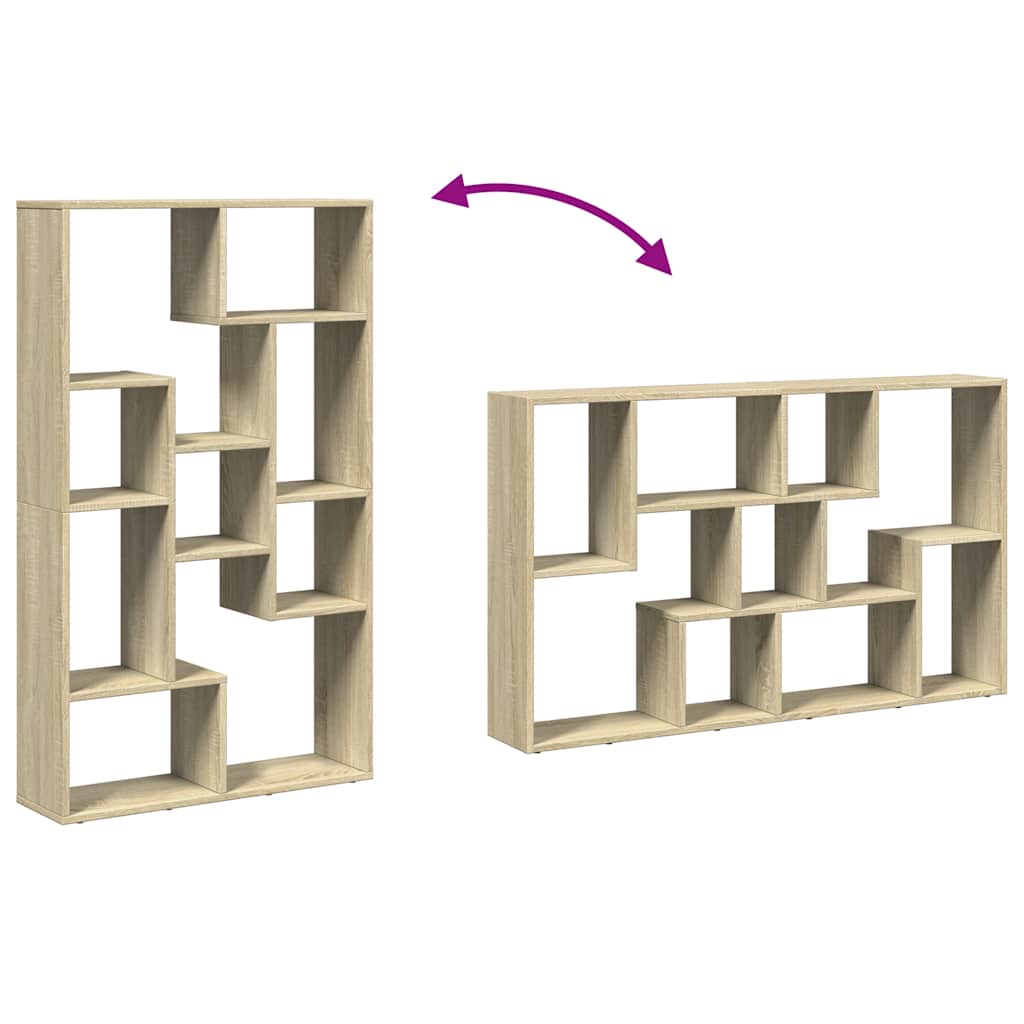 Bookcase Sonoma Oak 72x20x120,5 cm Engineered Wood