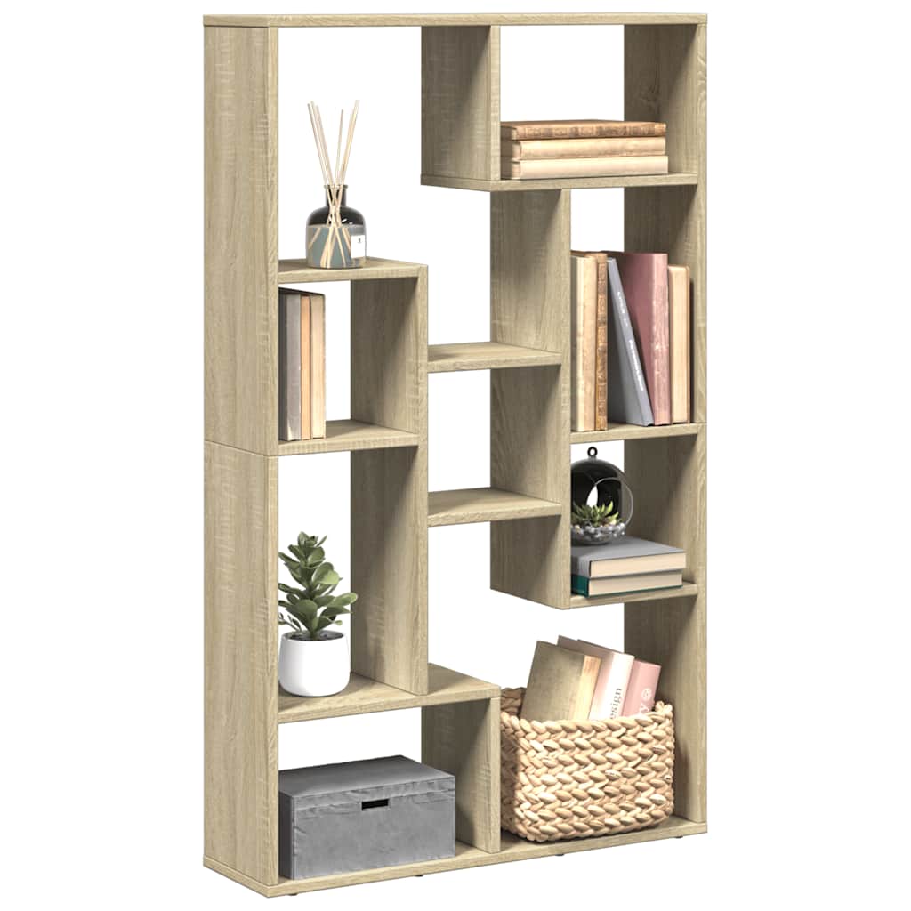 Bookcase Sonoma Oak 72x20x120,5 cm Engineered Wood