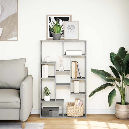 Bookcase Concrete Grey 72x20x120,5 cm Engineered Wood