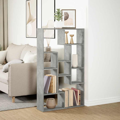 Bookcase Concrete Grey 72x20x120,5 cm Engineered Wood