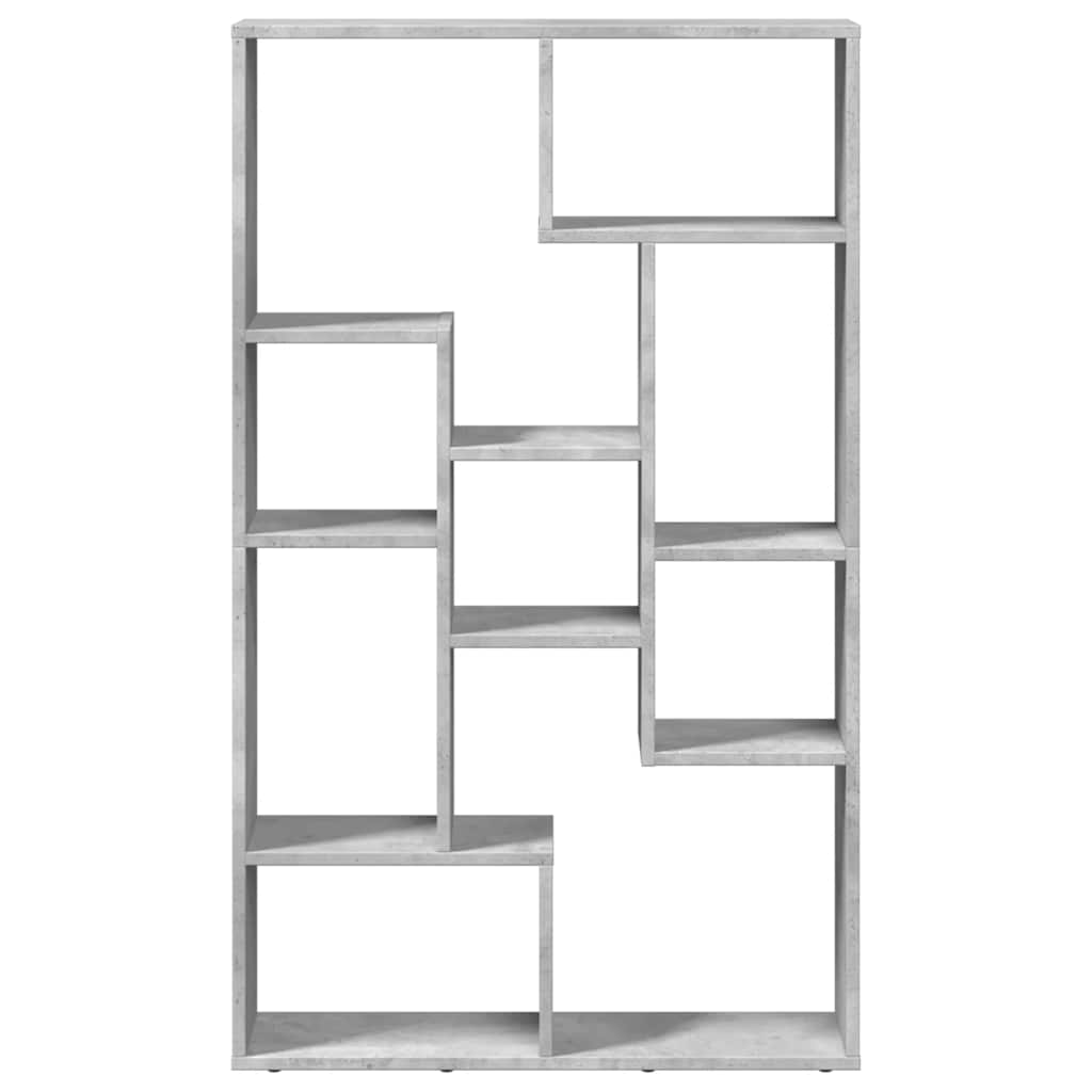 Bookcase Concrete Grey 72x20x120,5 cm Engineered Wood
