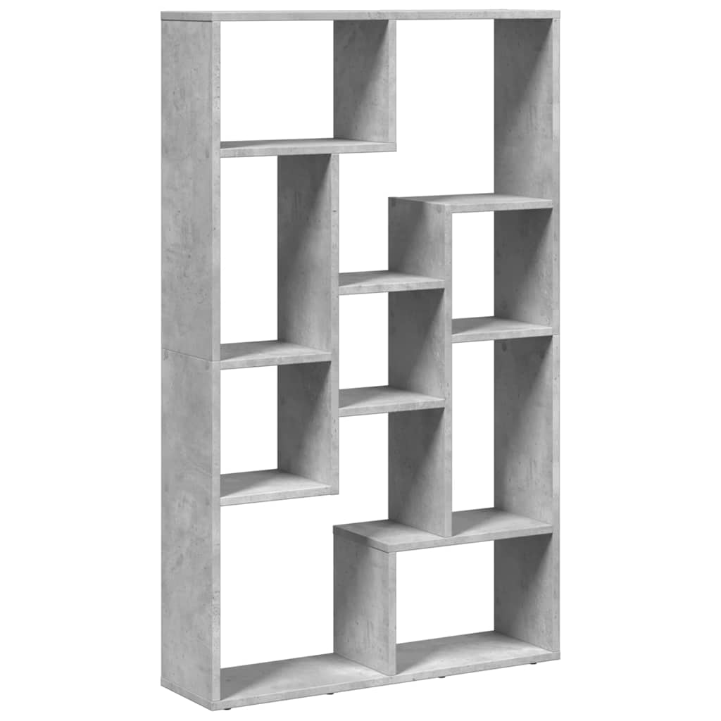 Bookcase Concrete Grey 72x20x120,5 cm Engineered Wood