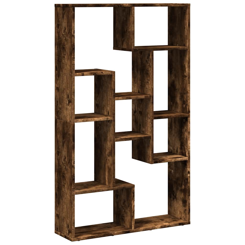 Bookcase Smoked Oak 72x20x120,5 cm Engineered Wood