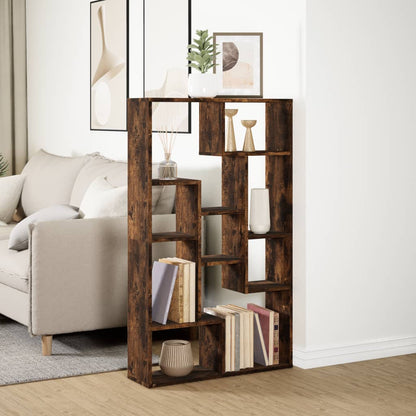 Bookcase Smoked Oak 72x20x120.5 cm Engineered Wood