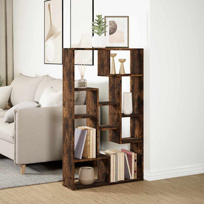 Bookcase Smoked Oak 72x20x120,5 cm Engineered Wood