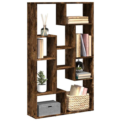 Bookcase Smoked Oak 72x20x120,5 cm Engineered Wood