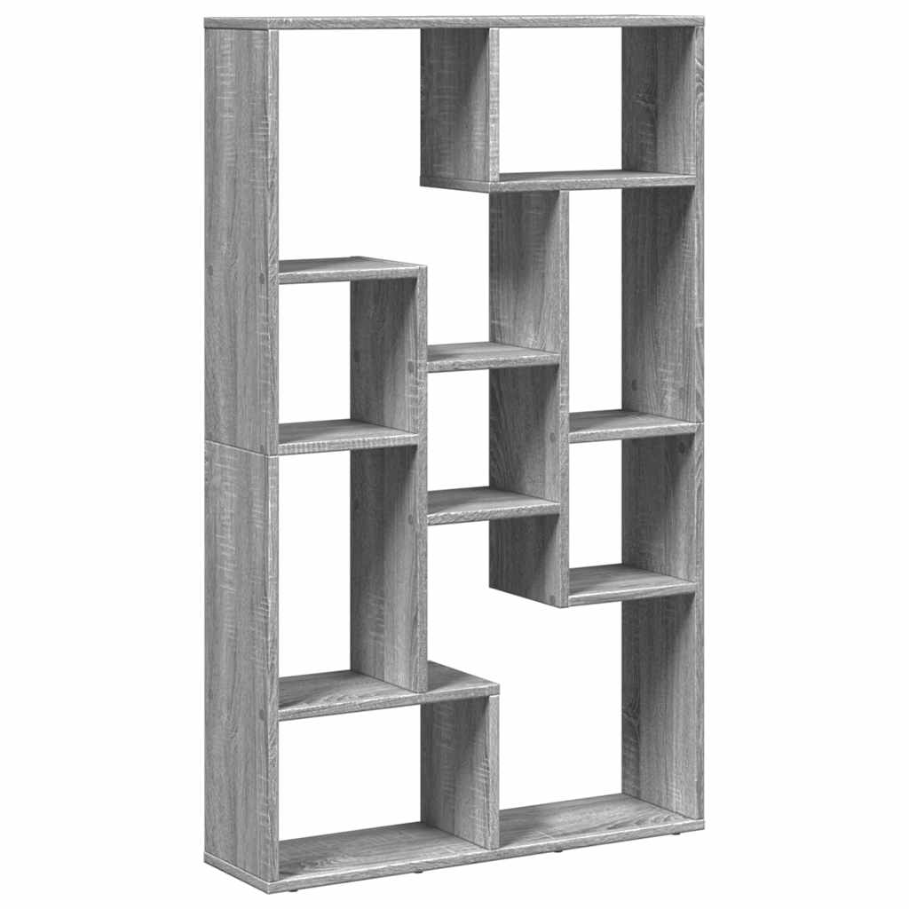 Bookcase Grey Sonoma 72x20x120,5 cm Engineered Wood