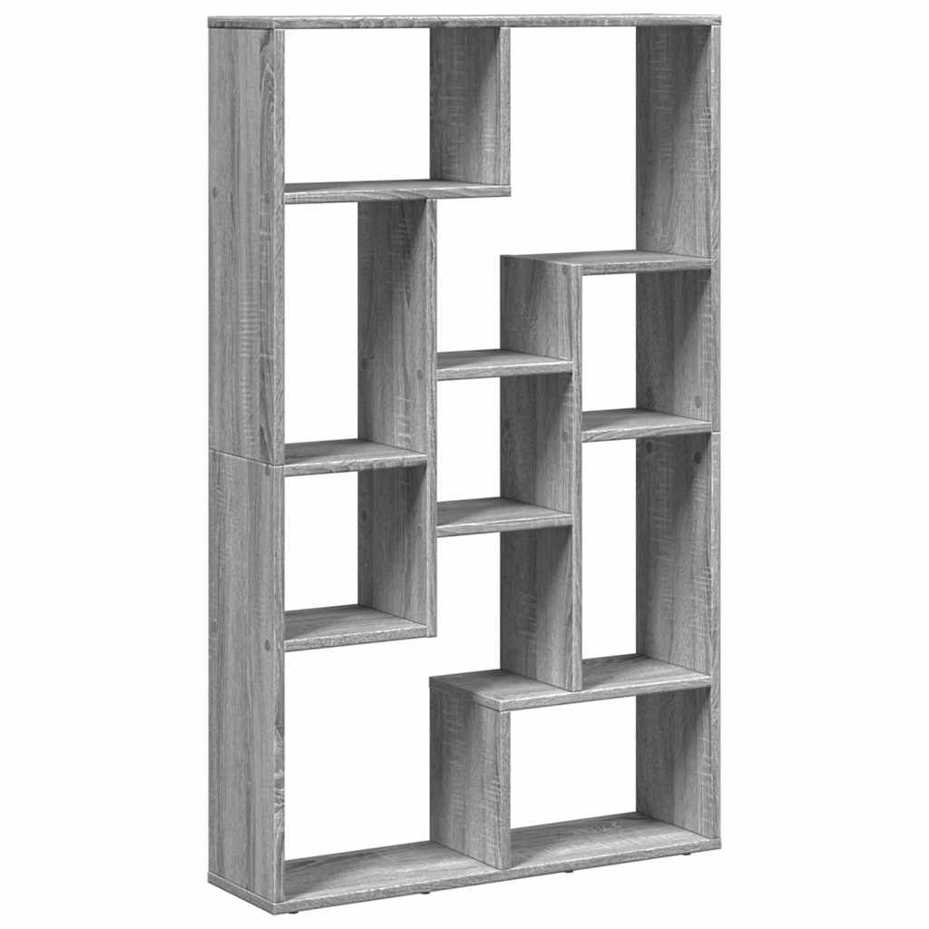 Bookcase Grey Sonoma 72x20x120,5 cm Engineered Wood