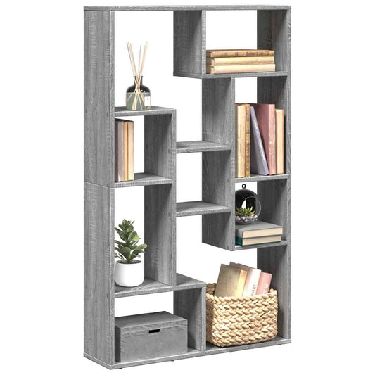 Bookcase Grey Sonoma 72x20x120.5 cm Engineered Wood